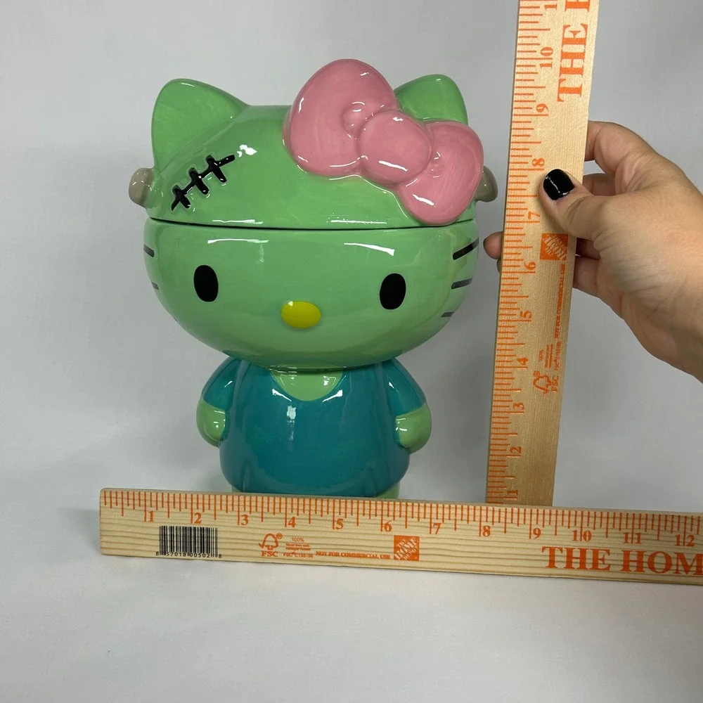 Hello Kitty Frankenstein Halloween Ceramic Cookie Jar Canister